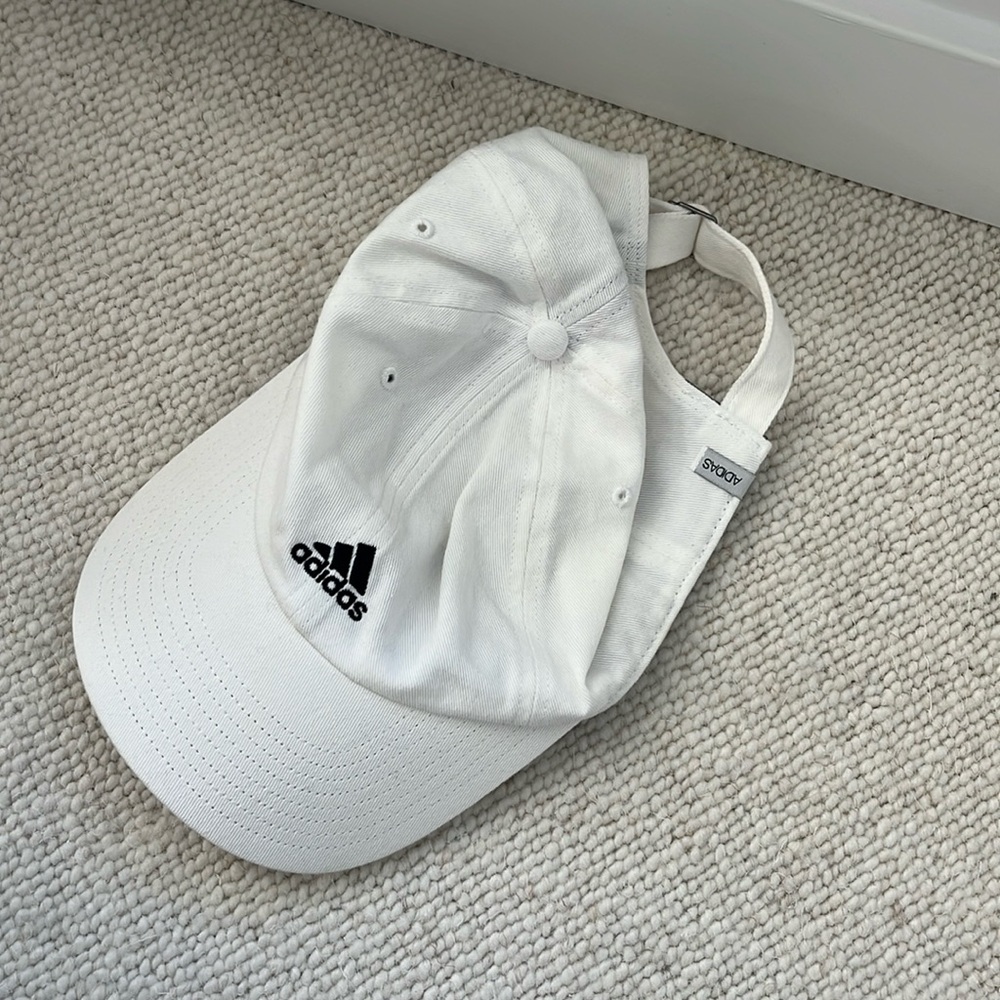 Adidas baseball cap, white.